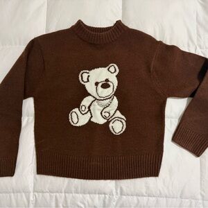 English Factory Chocolate Brown Knit Sweater